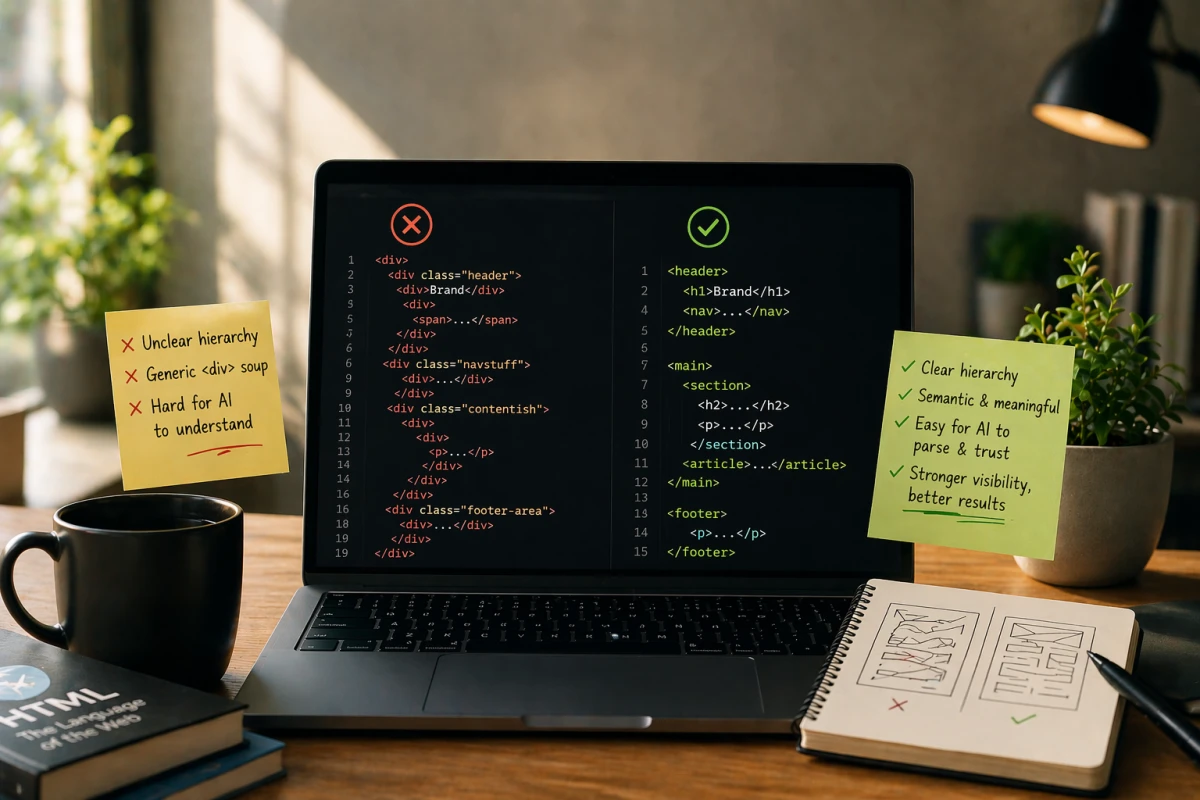 Your HTML structure is an AI signal. Is yours working for you?