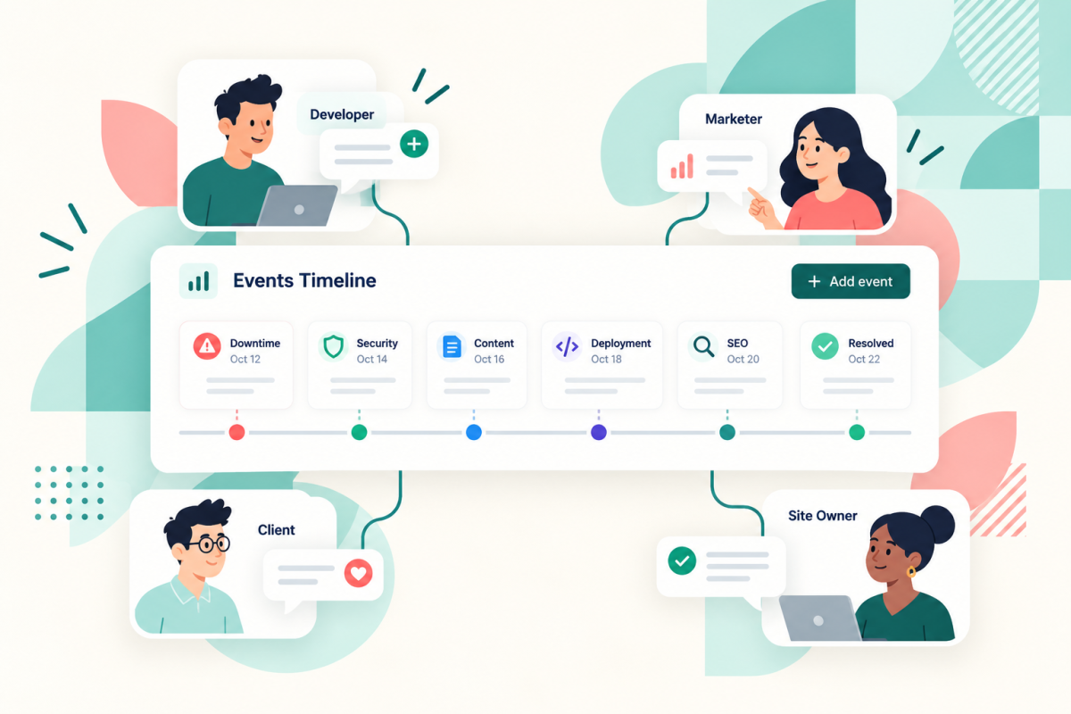 Sharing your SiteVitals timeline with the people who work on your site